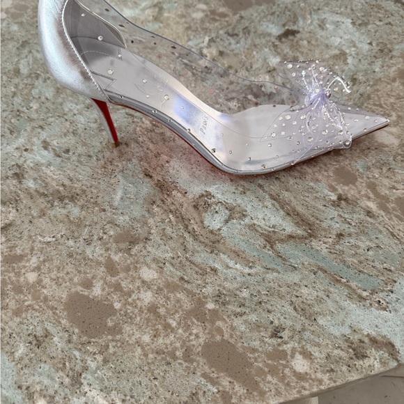 Christian Louboutin Transparent Heels with Sparkling Accents